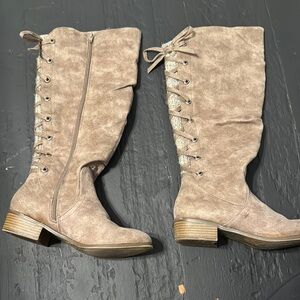 Women's Taupe Knee-High Boots